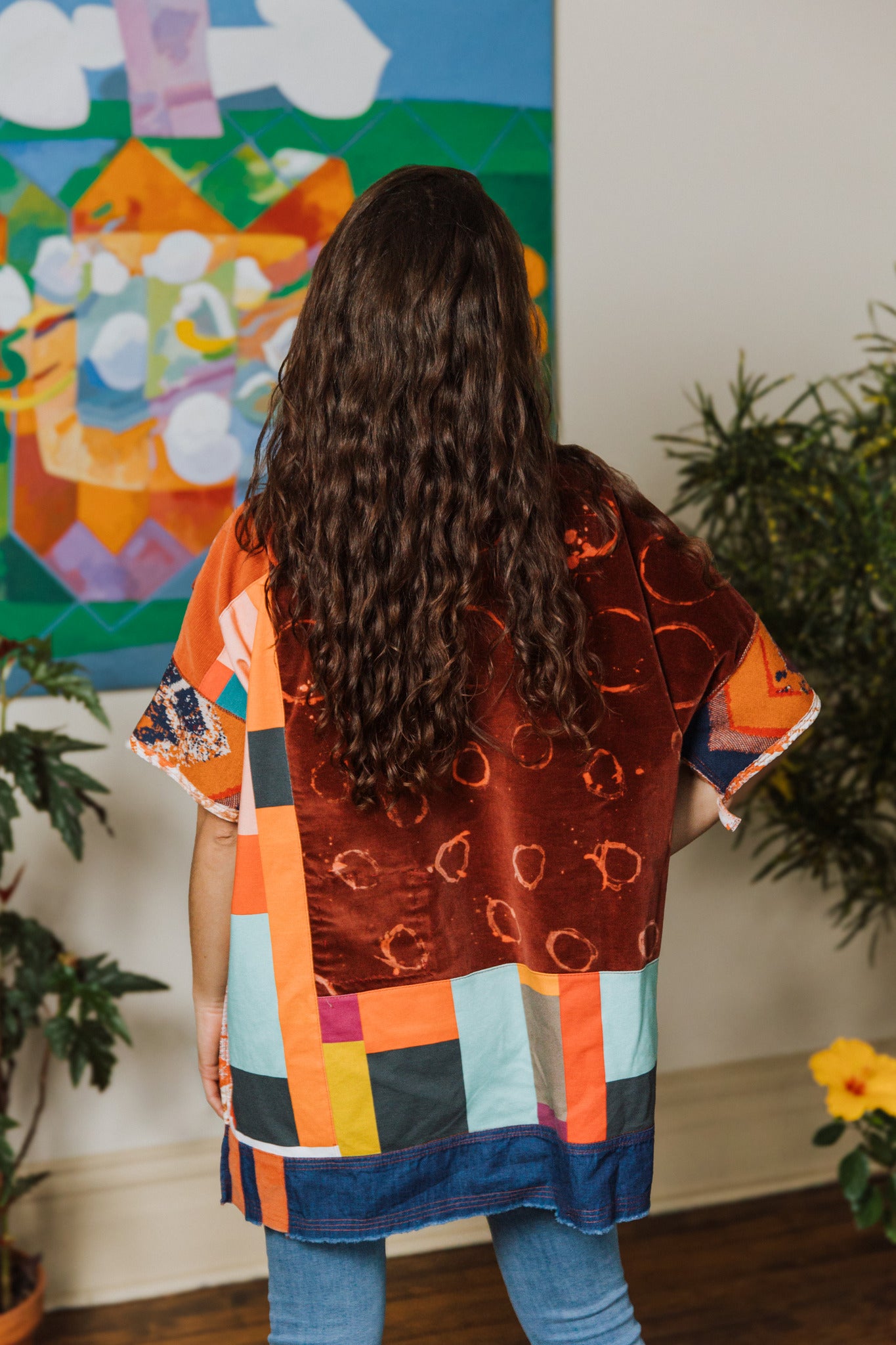 Terra cotta patch sweater