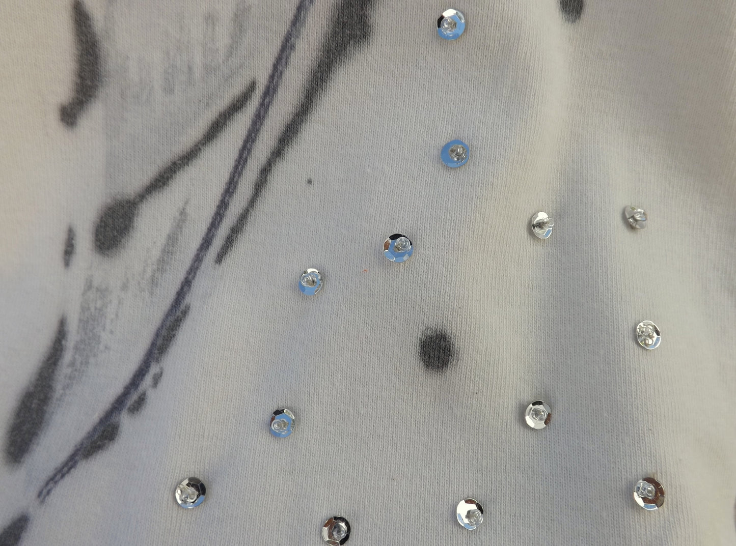 Organic Cotton T-shirt with Hand-Painted Leaf