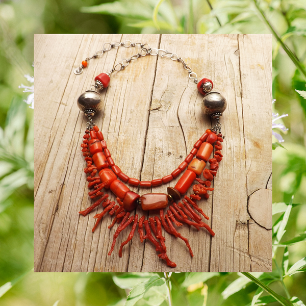 Coral choker sales