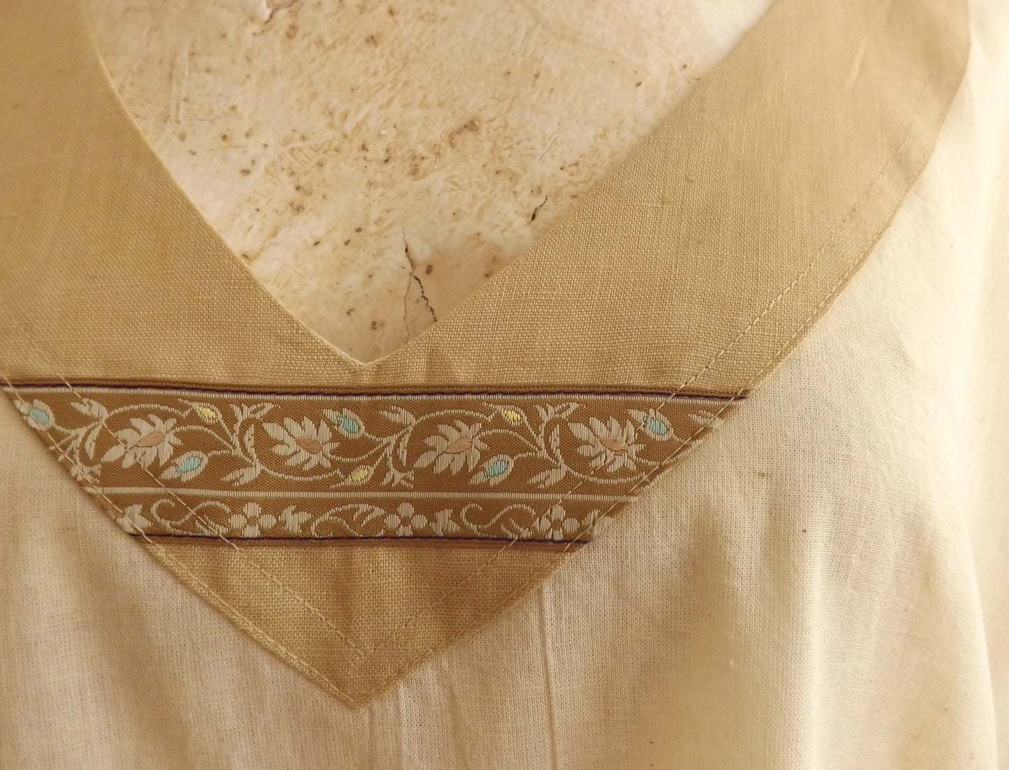 Caftan made with handwoven Indian cotton sari by Hello My Goddess