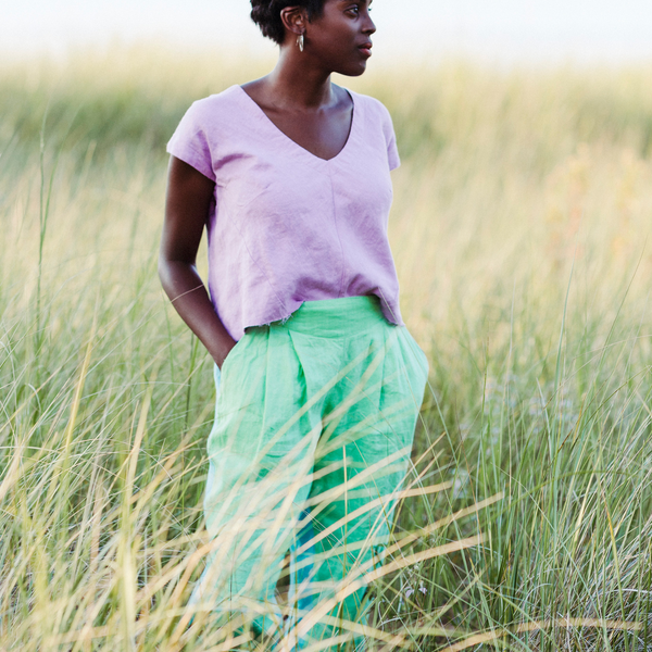 DUO Linen Pants in Mint & Turquoise Made-to-Order – HelloMyGoddess