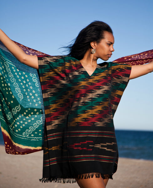Caftan made with Vintage Handwoven Cotton