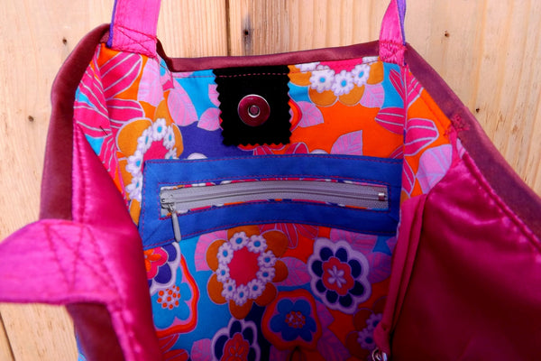 Hippie Boho Tote by Hello My Goddess (view of inner pocket and lining)