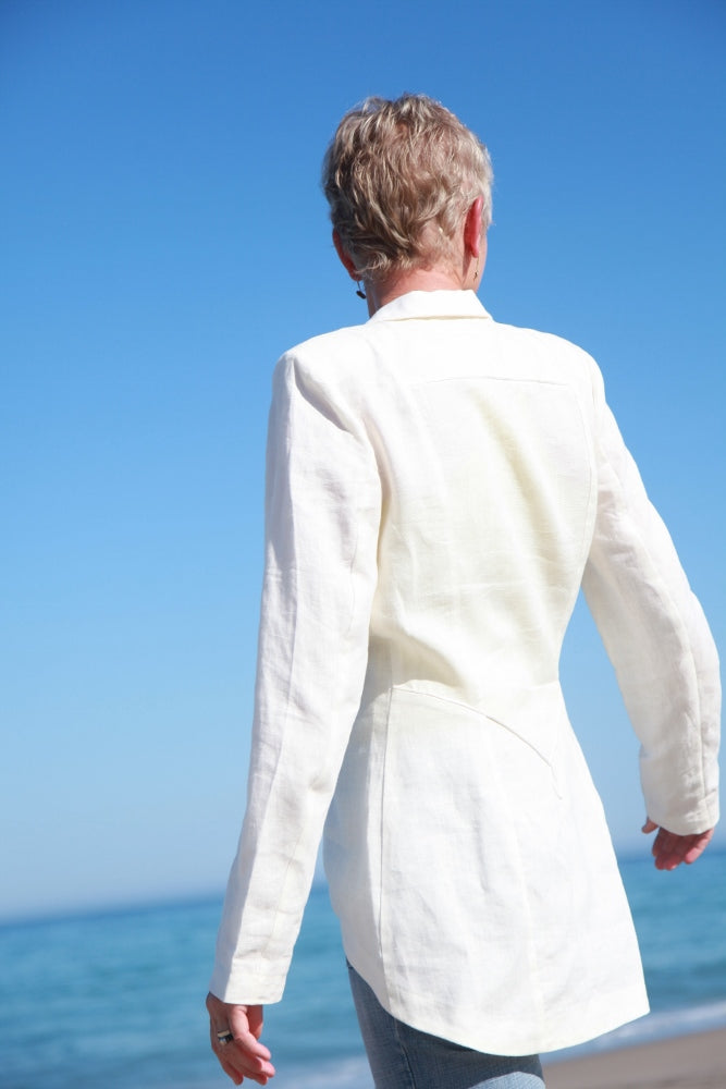 Ivory Linen Jacket by Hello MY Goddess