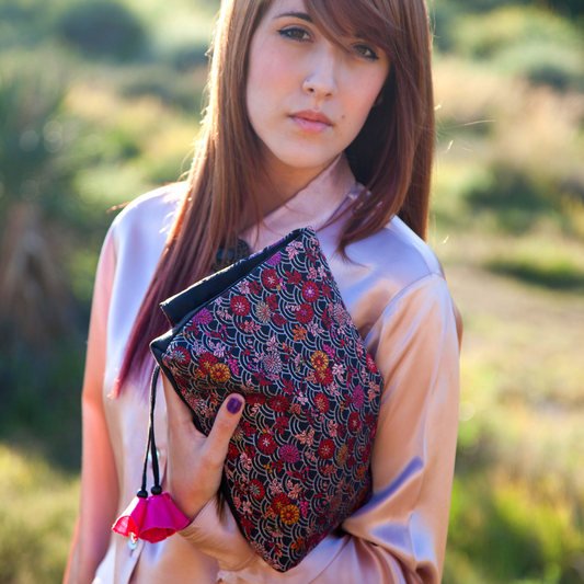 Oriental brocade clutch by Hello My Goddess