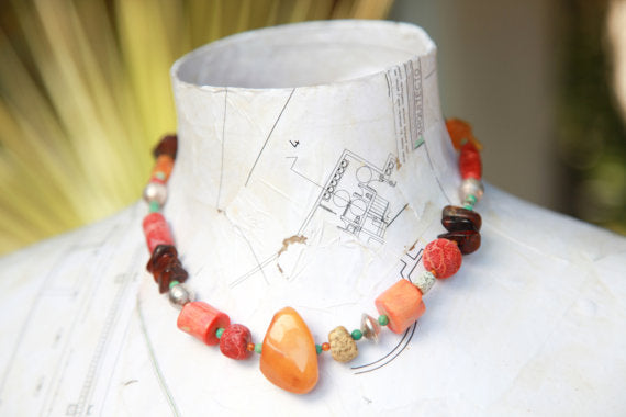 Hello My Goddess amber statement necklace