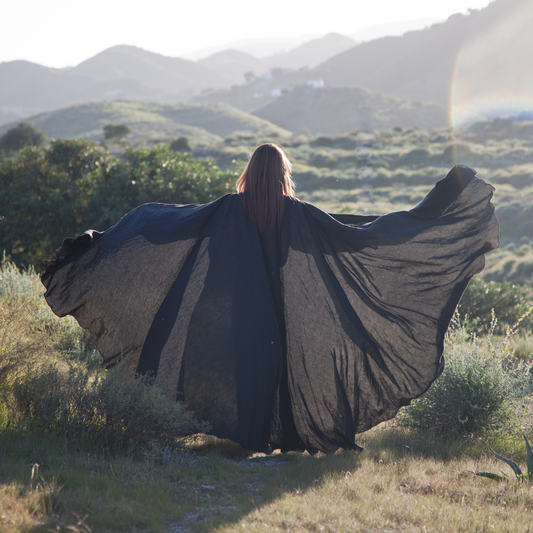 The Mark of Zorro Cape Black Linen Cape by Hello My Goddess